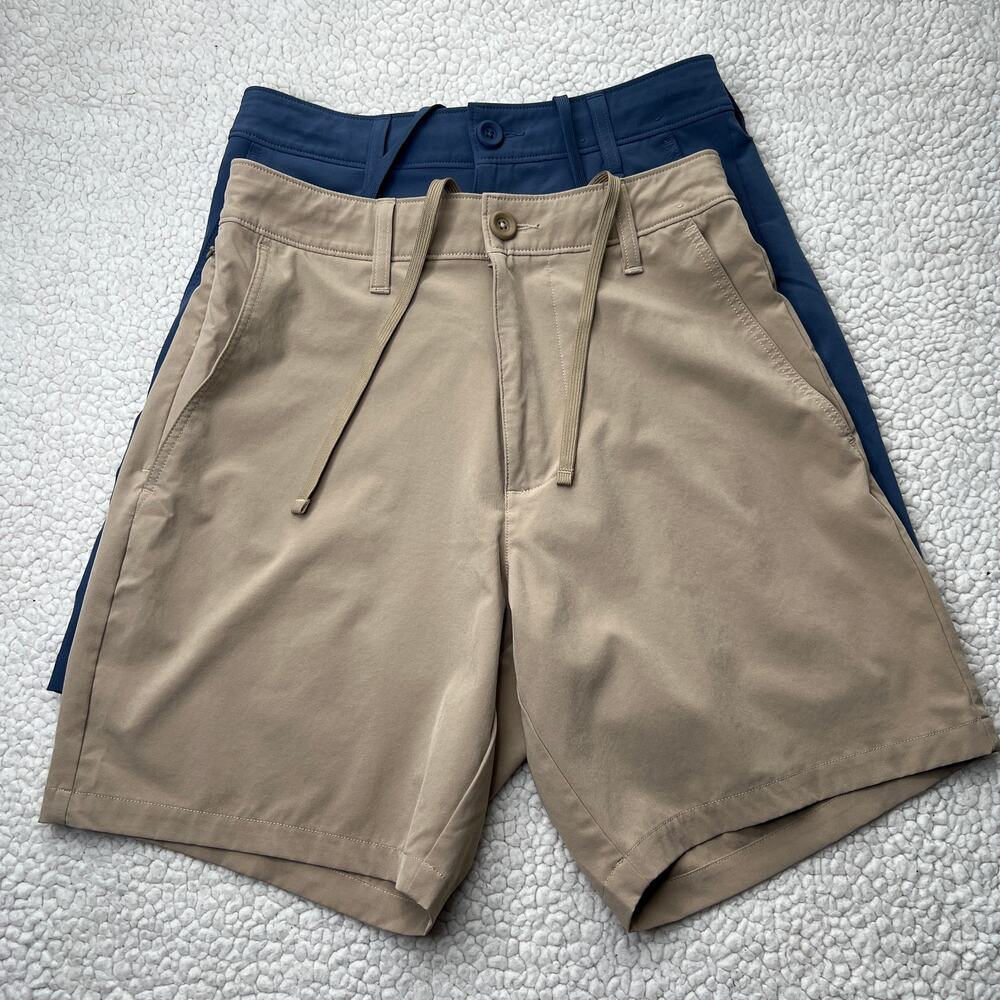 Hollister Blue and Khaki Elastic Waist Uniform Shorts XS (Set of 2)